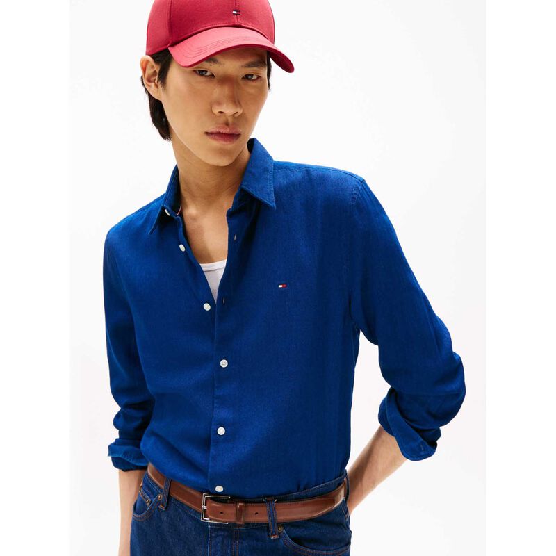 Tommy Hilfiger Slim Fit Flag Embroidery Sateen Shirt image number 2